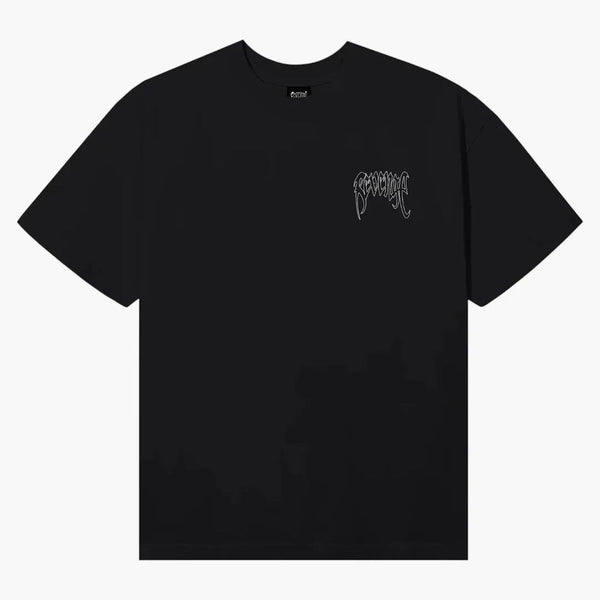 Zemsta xxxTentacion Kill Tee Umyj czarno -biały