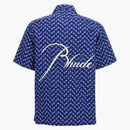 Rhude beach front button down shirt navy