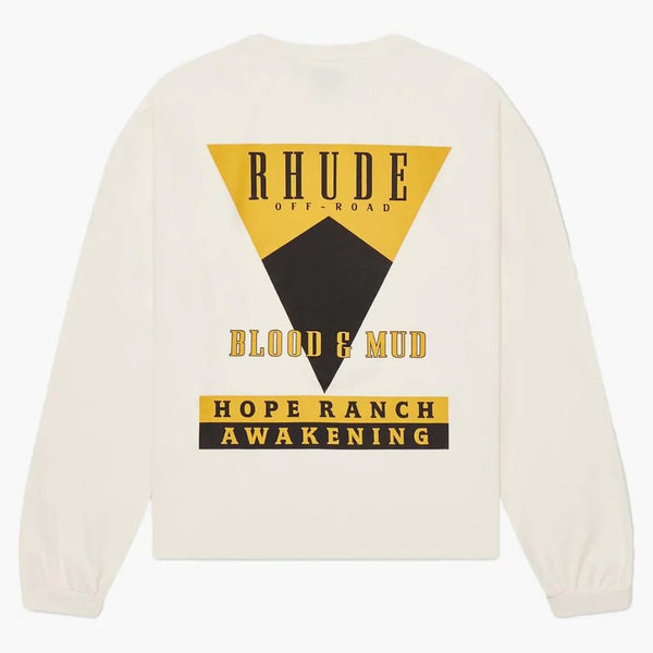 Rhude blod och lera ls tee vit