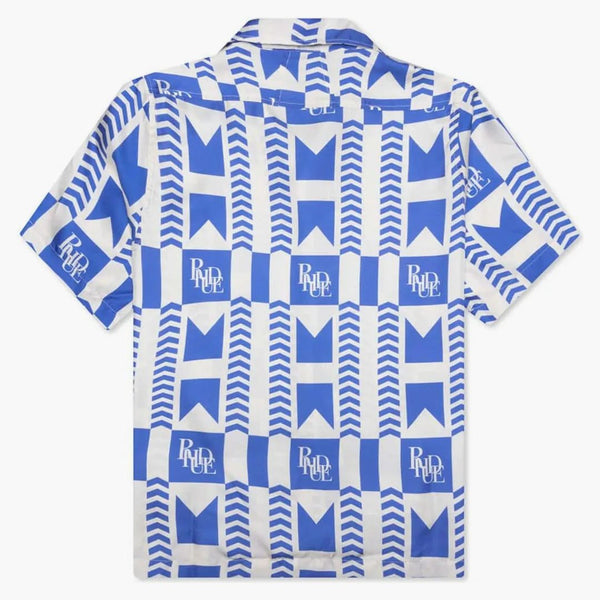 Rhude Blue Grasse Silk Shirt Blue/Ivory