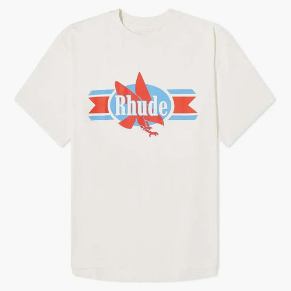 Rhude Chevron Eagle T-shirt Vintage White
