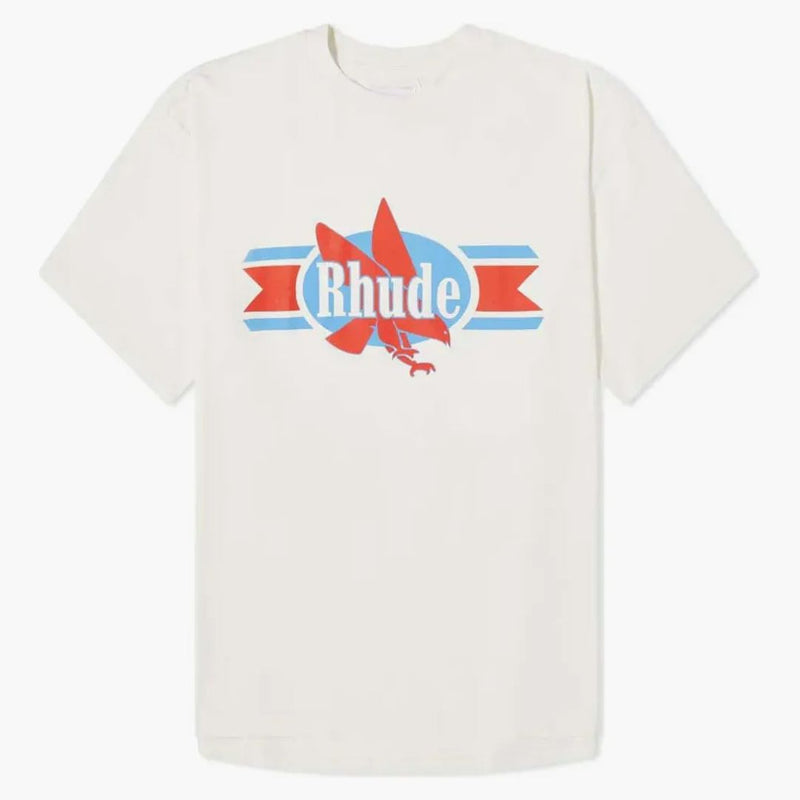Rhude Chevron Eagle T-shirt Vintage White