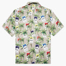 Rhude Cigarette Print Button Up Shirt Taupe/multicolor