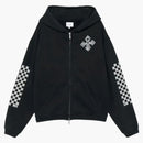 Rhude Cross Logo Zip-up Hoodie Black