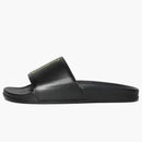 Rhude Leather Slides Black Yellow