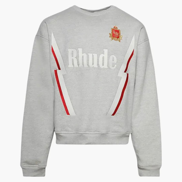 Rhude Lightning Crewneck Grey