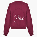 Rhude Logo Signature Paneled Sweatshirt Bordeaux