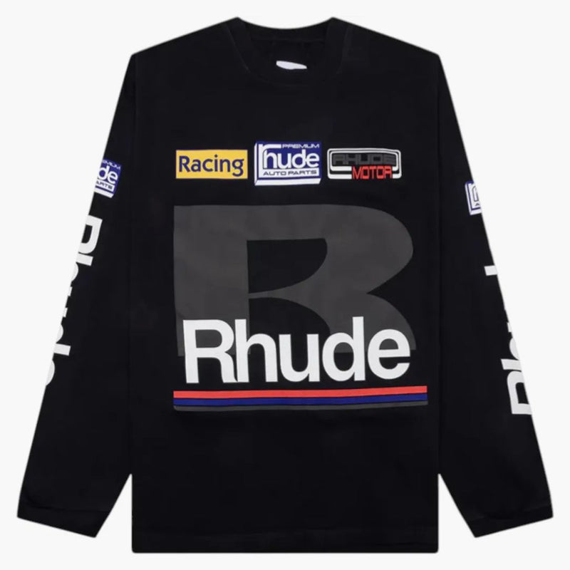 Rhude Petrol Patch L/s Tee Vintage Black