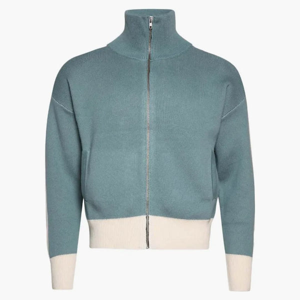 Rhude RB Knit Track Jacket elfenben/salvia