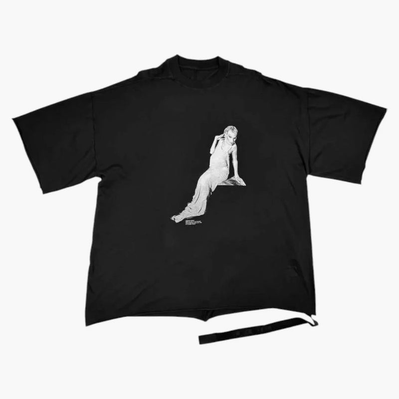 Rick Owens Bunny Print T-shirt czarny/mleko