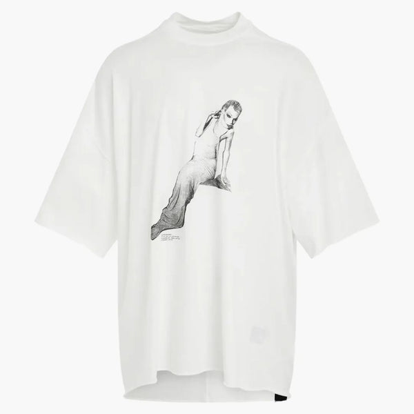Rick Owens Bunny Print T-Shirt Milk/Black