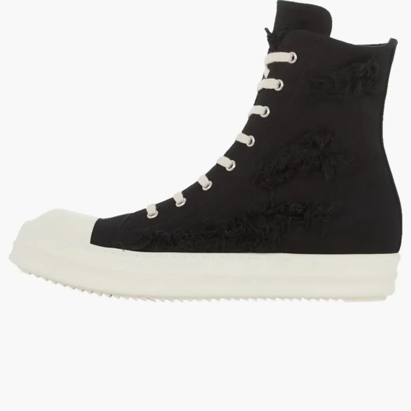 Rick Owens Drkshdw Fogachine Slashed Stretch denim High Black Milk