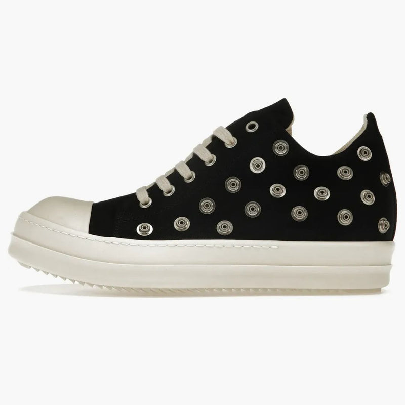 Rick Owens Drkshdw Low Sneaks Eyelet Black Milk