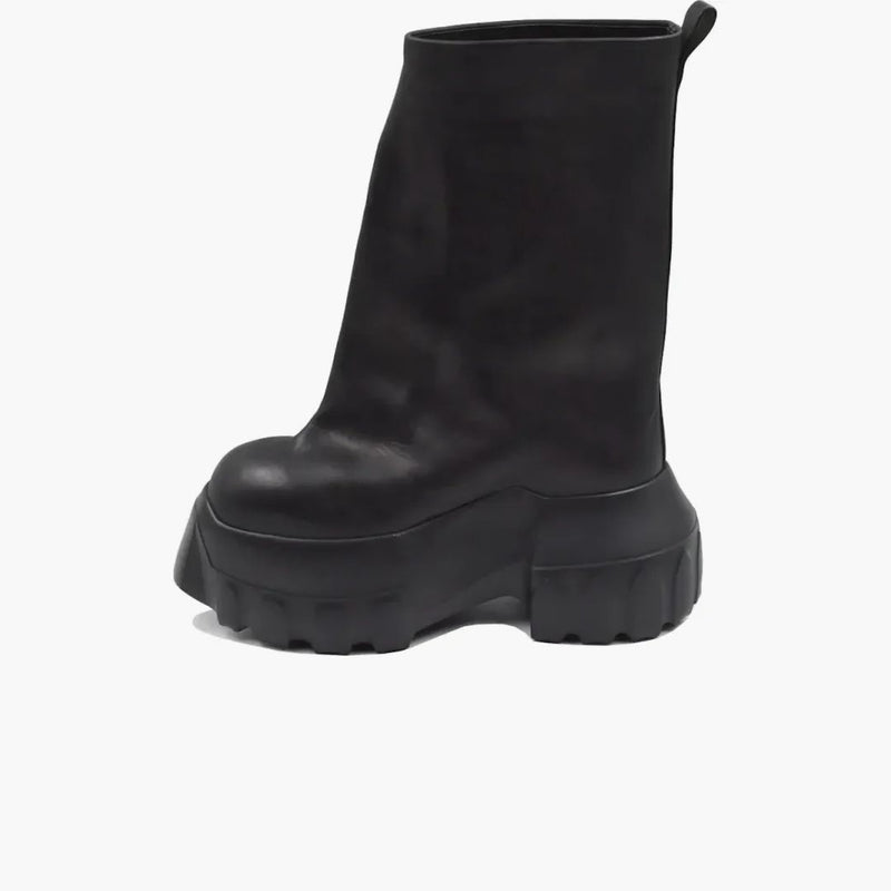 Rick Owens Hollywood Foured Mega Tractor Boot Black