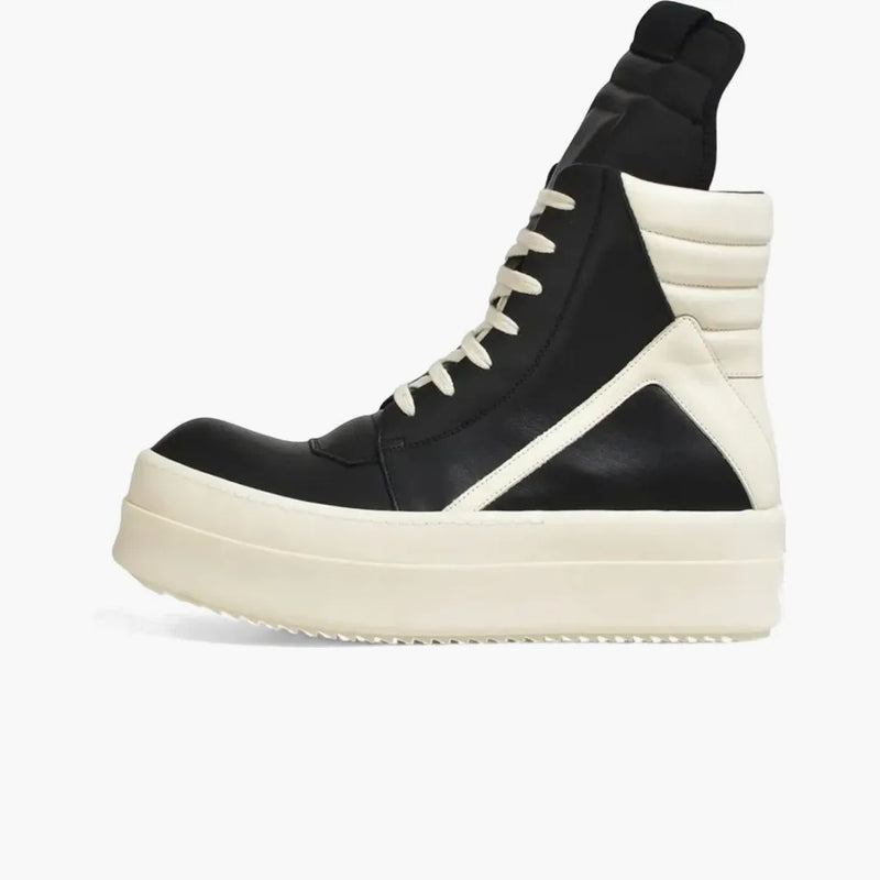 Rick Owens Hollywood Mega Bumper Geobasket High Czarne mleko