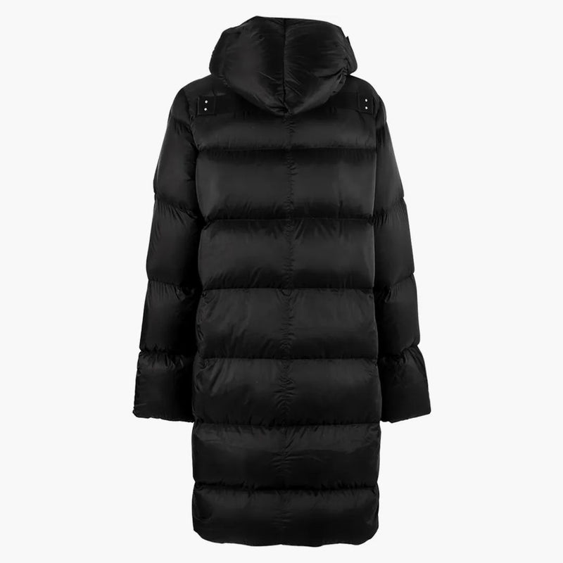 Rick Owens z kapturem liniowiec Długie kurtka Czarna