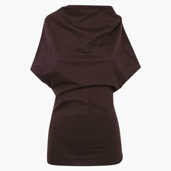 Rick Owens Jersey Shidroud Camiseta de caoba