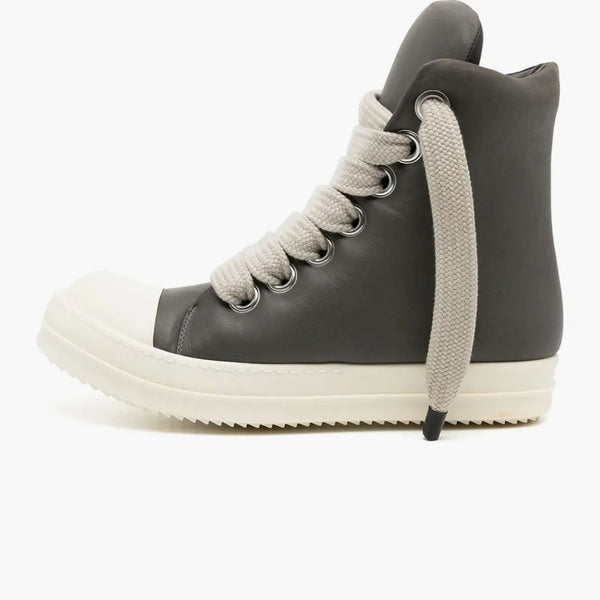Rick Owens Jumbo Lace Ramones acolchado High Polvo oscuro