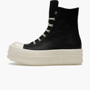 Rick Owens Mega Bumper Leather Sneakers Black Milk