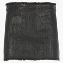 Rick Owens Mini falda de mezclilla negra