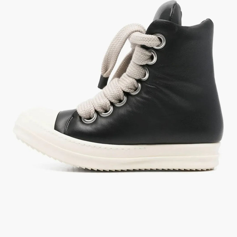 Rick Owens Porterville Jumbo z sznurkiem High Czarne mleko (damskie)