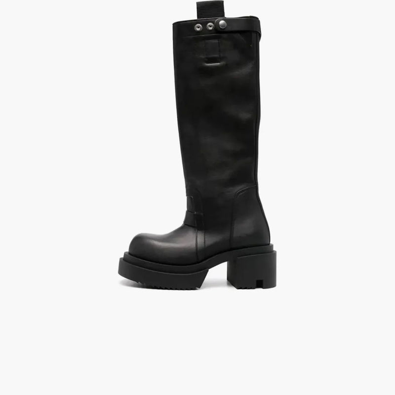 Rick Owens Porterville Knee Pull On Bogun Boot Black (Dámské)
