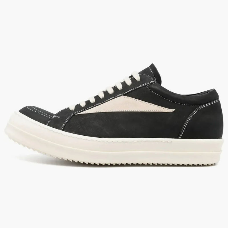 Rick Owens Porterville Vintage Low Czarne mleko Nubuck