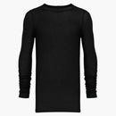 Rick owens rib ls t-shirt svart