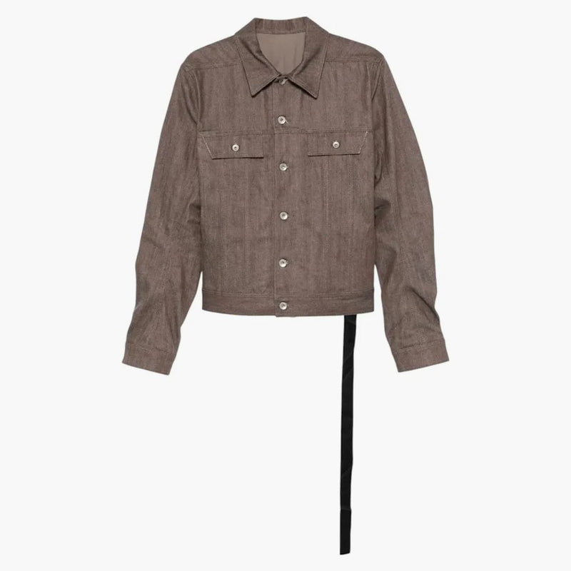 Rick Owens Trucker Kurtka ciemny kurz