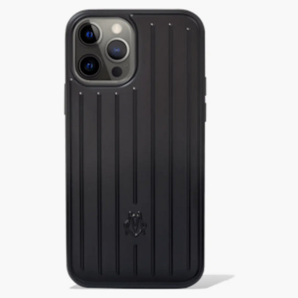 Rimowa Polycarbonate Matte Black Groove Case For Iphone 12 & 12 Pro