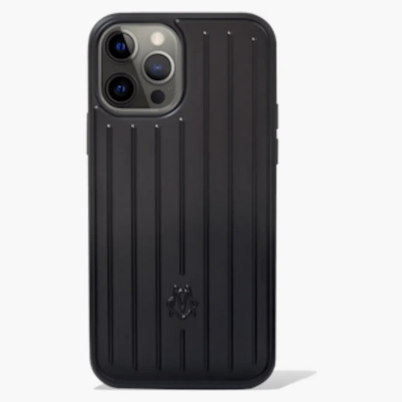 Rimowa Polycarbonate Matte Black Groove Case For Iphone 12 & 12 Pro