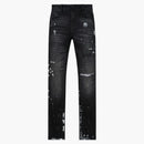 Rta Clayton Distressed Charcoal Paint Jean Black