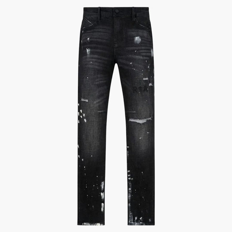 Rta Clayton Distressed Charcoal Paint Jean Black
