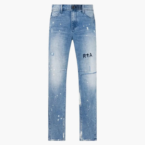 Rta Clayton Jean Distressed White Paint/blue