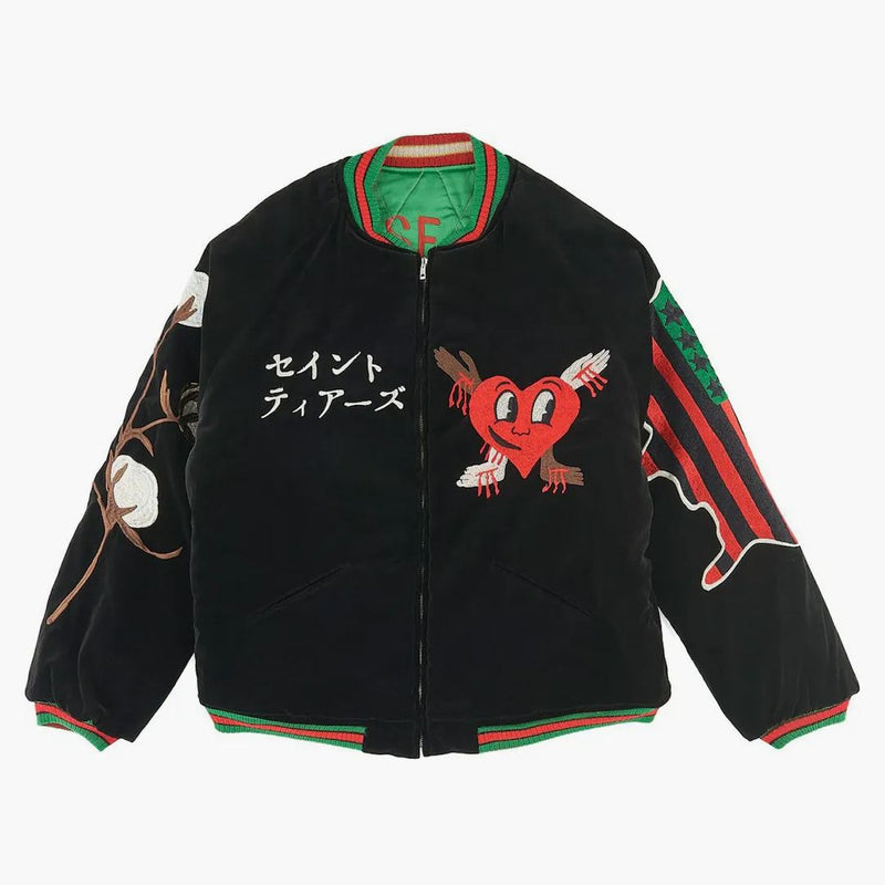 Saint MXXXXXX X Denim Tears Reversible Yokosuka Jacket Green Black
