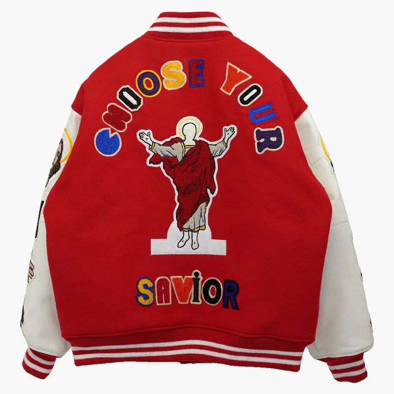 Saint MXXXXXX X Denim Tears Stadium Jacket Red