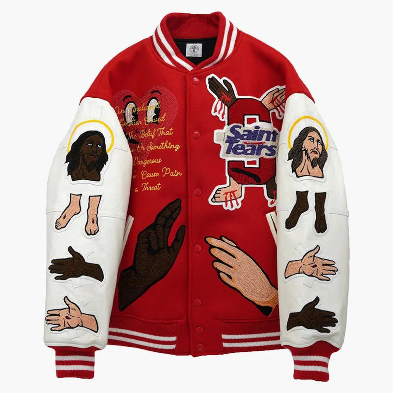 Saint MXXXXXX X Denim Tears Stadium Jacket Red