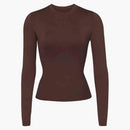Skims Swim Long Sleeve Shirt Cocoa