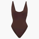 Skims Swim Scoop Neck One Piece Cocoa