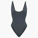 Skims Swim Scoop Neck One Piece Gunmetal