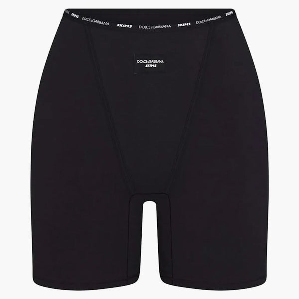 Skims X Dolce&gabbana Cotton Jersey Boxer Onyx