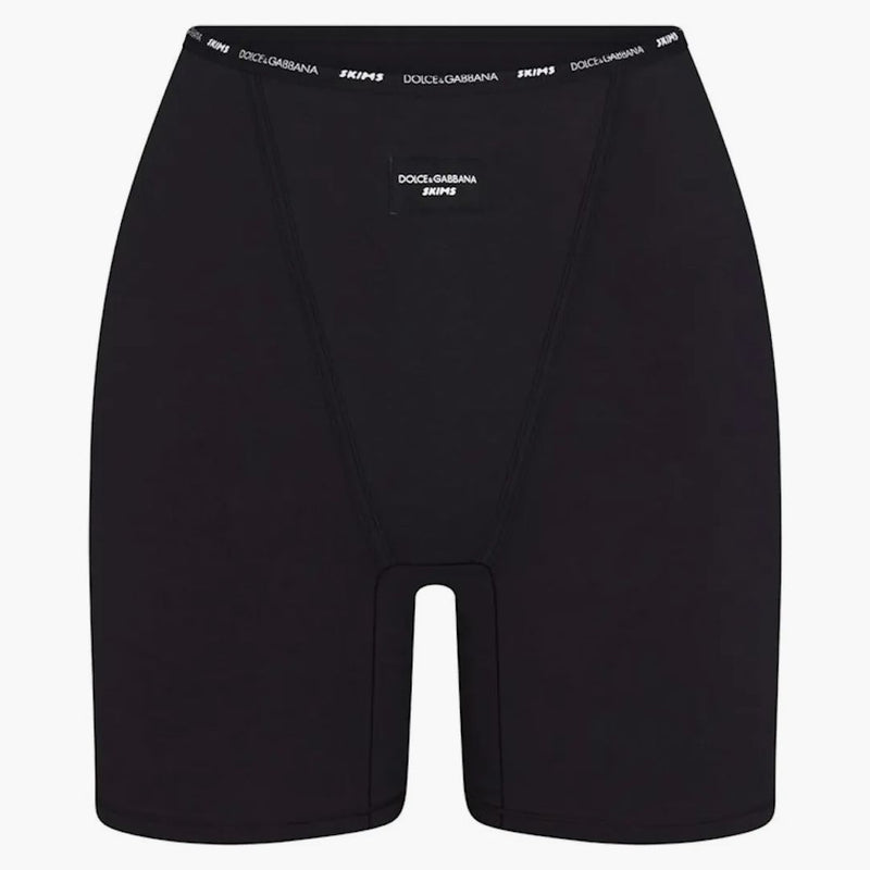 Skims X Dolce&gabbana Cotton Jersey Boxer Onyx