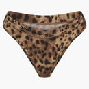 Skims X Dolce&gabbana Cotton Jersey Cheeky Tanga Leopard