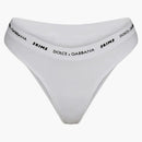 Skims X Dolce&gabbana Cotton Jersey Cheeky Tanga Snow