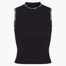 Skims X Dolce&gabbana Cotton Jersey Mock Neck Tank Onyx