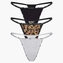 Skims X Dolce&gabbana Cotton Jersey T-string Thong (3-pack) Leopard-multi
