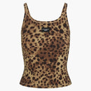 Skims X Dolce&gabbana Cotton Rib Scoop Tank Leopard