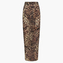 Skims X Dolce&gabbana Milky Sheer Long Skirt Leopard