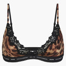 Skims X Dolce&gabbana Stretch Satin Triangle Bralette Leopard