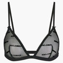 Skims X Dolce&gabbana Ultra Fine Mesh Logo Triangle Bralette Onyx